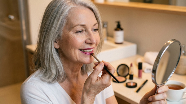 THE EASIEST WAY TO MAKE LIPSTICK STAY PUT ON MATURE LIPS